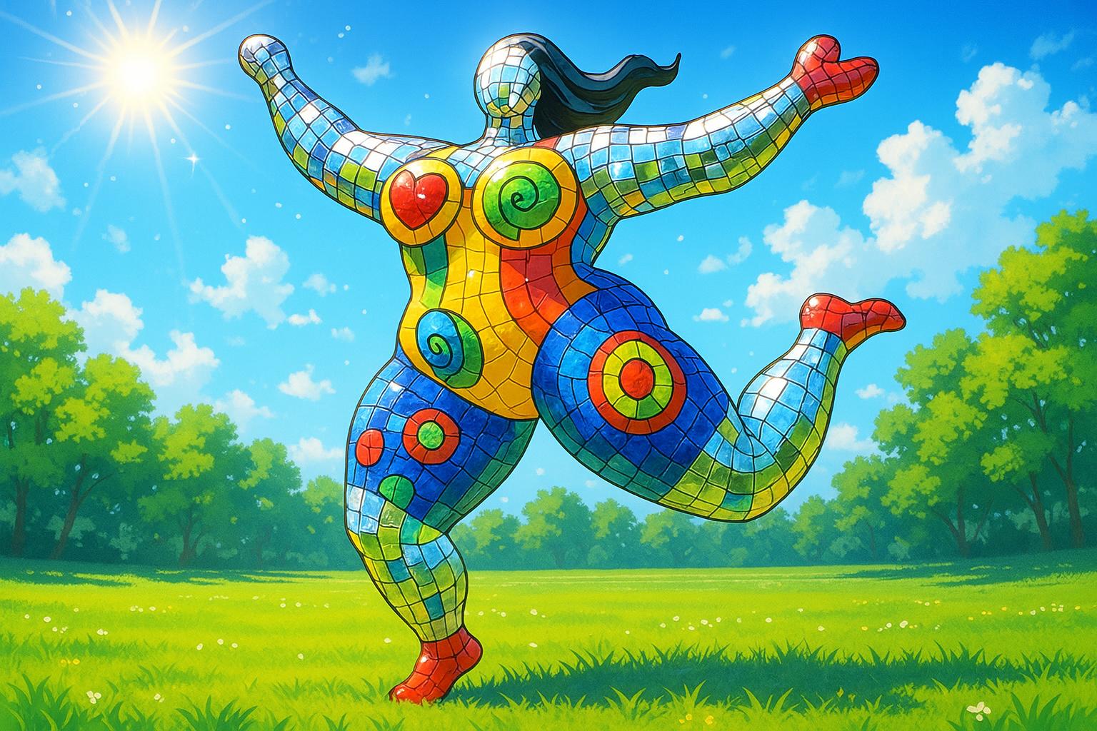 Niki de Saint Phalle's vibrant Nanas and Jean Tinguely's kinetic art unite in Somerset exhibition