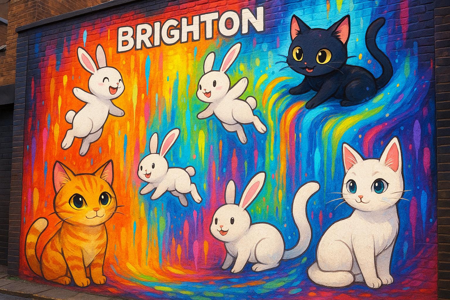 Brighton mural breathes new life into closed Clarkes of Sussex arts shop