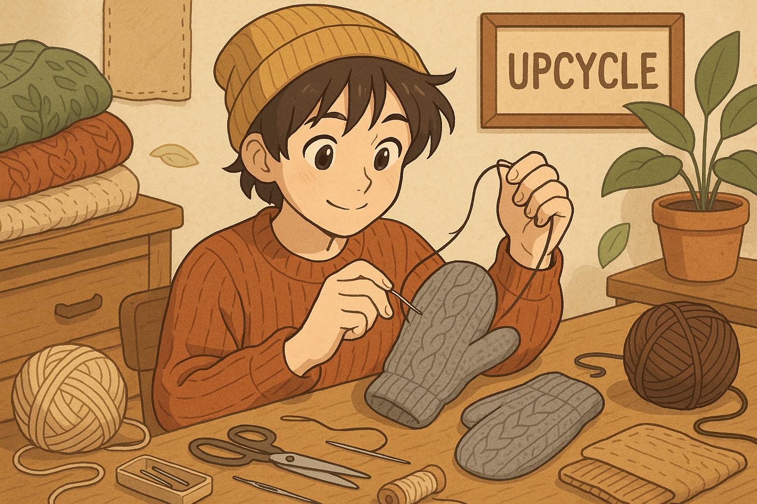 Upcycling mittens from old sweaters sparks surge in sustainable fashion enthusiasm