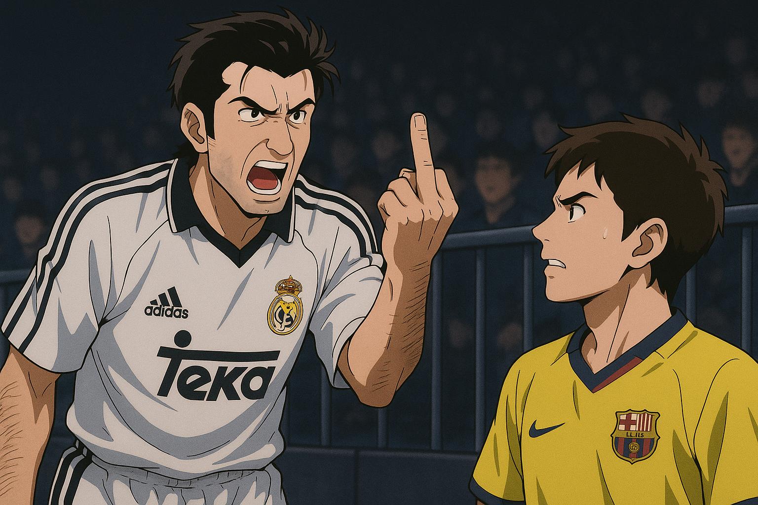 Luis Figo sparks controversy with obscene gesture at Barcelona fan in Lisbon