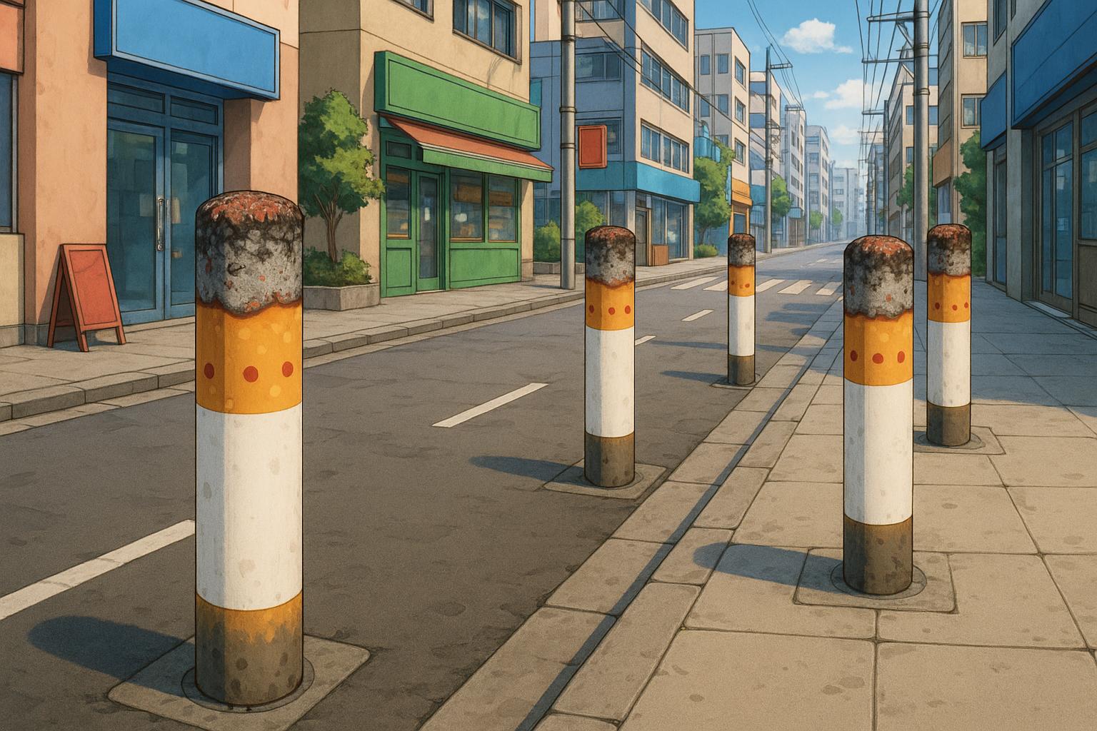Cigarette-themed bollards in Swindon divide opinion but spark calls for more street art
