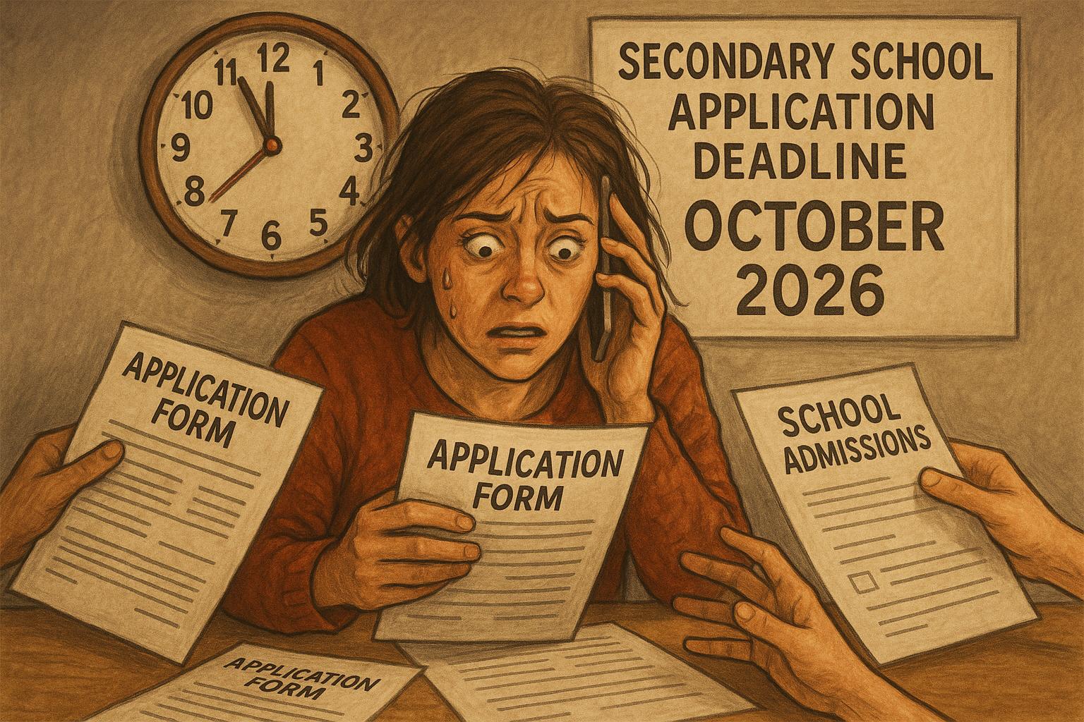 Secondary school application season begins as parents race against October deadline for 2026 intake