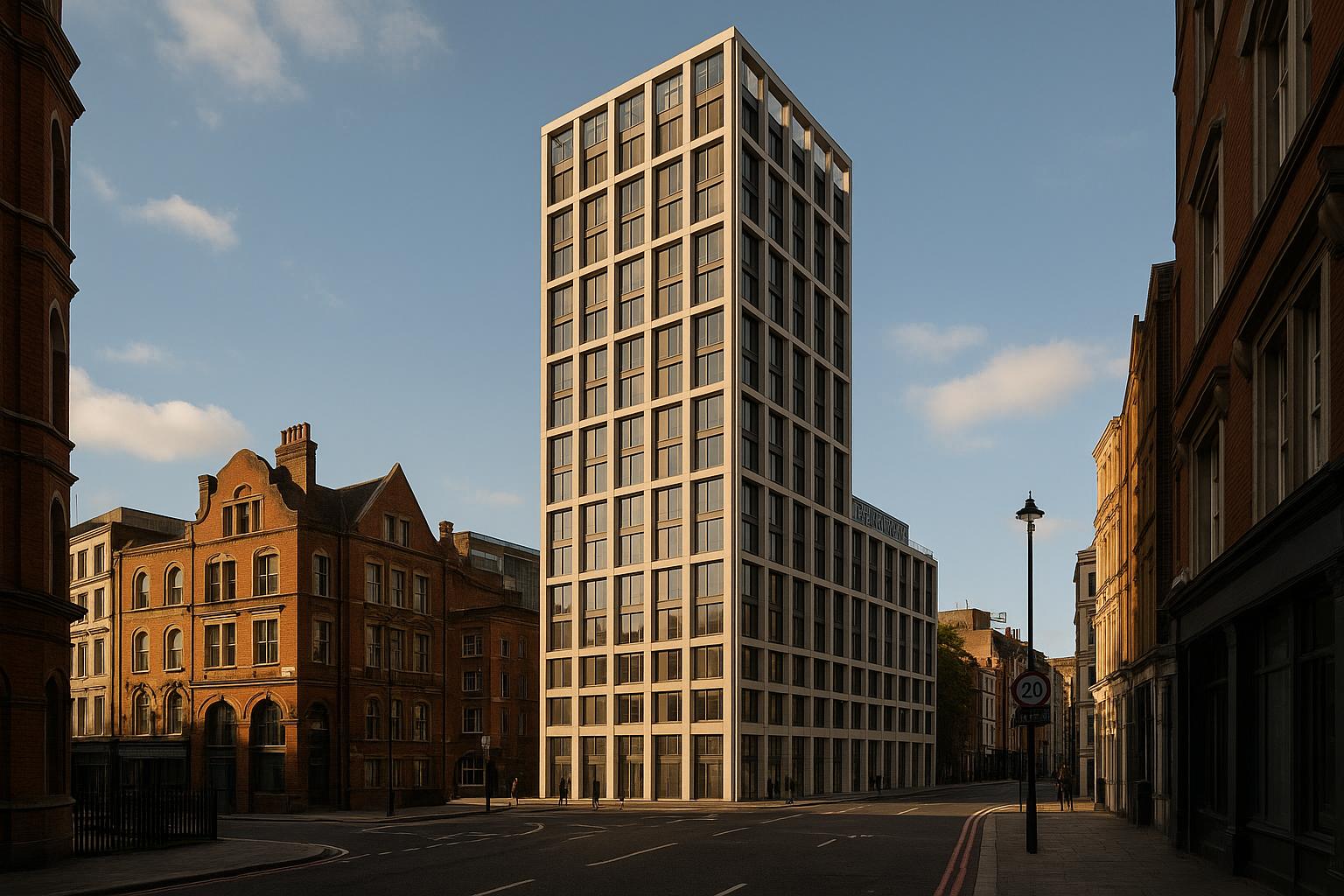 AHMM unveils plans for transformative student accommodation tower at London Met Aldgate site