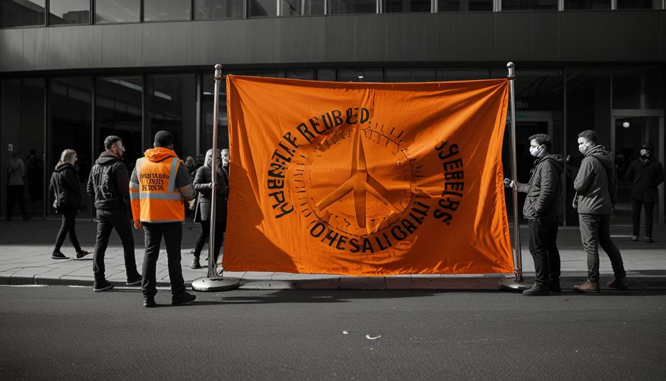 Extinction Rebellion Scotland Activists Protest Outside Shell's Aberdeen Office Over 'Greenwashing'