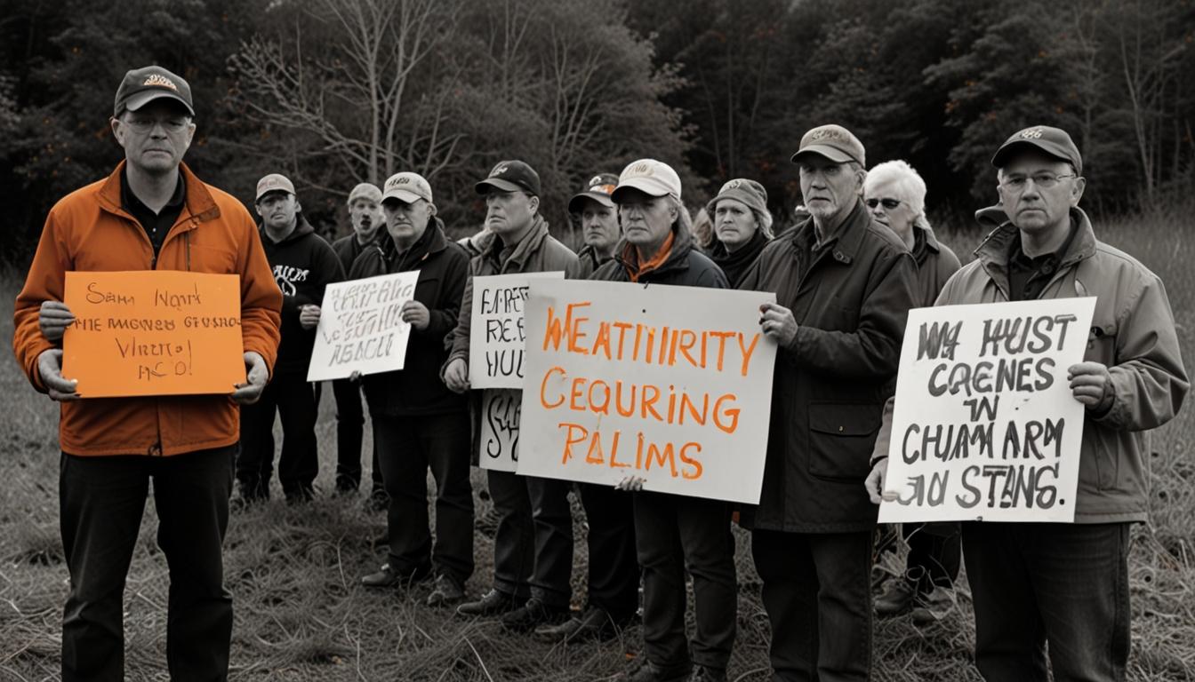 Villagers protest against Breedon's new quarry plans in West Deeping, Lincolnshire