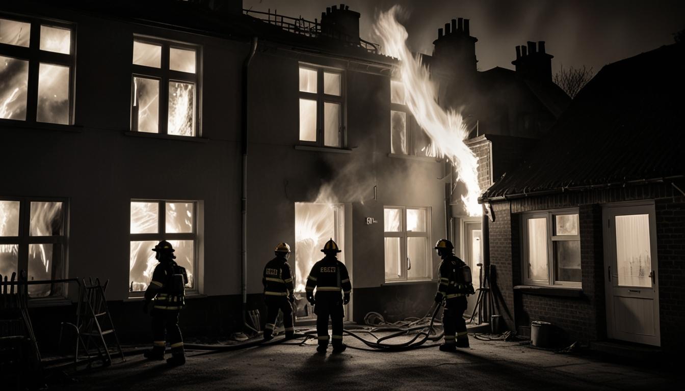 Police and Firefighters Respond to Early Morning Blaze in Hanley