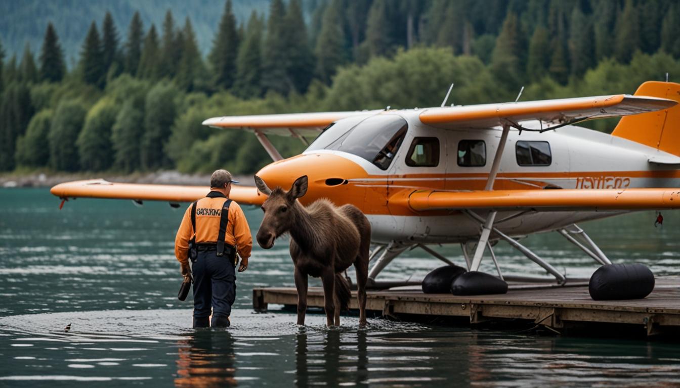 Rescue Operation Saves Baby Moose Trapped in Beluga Lake
