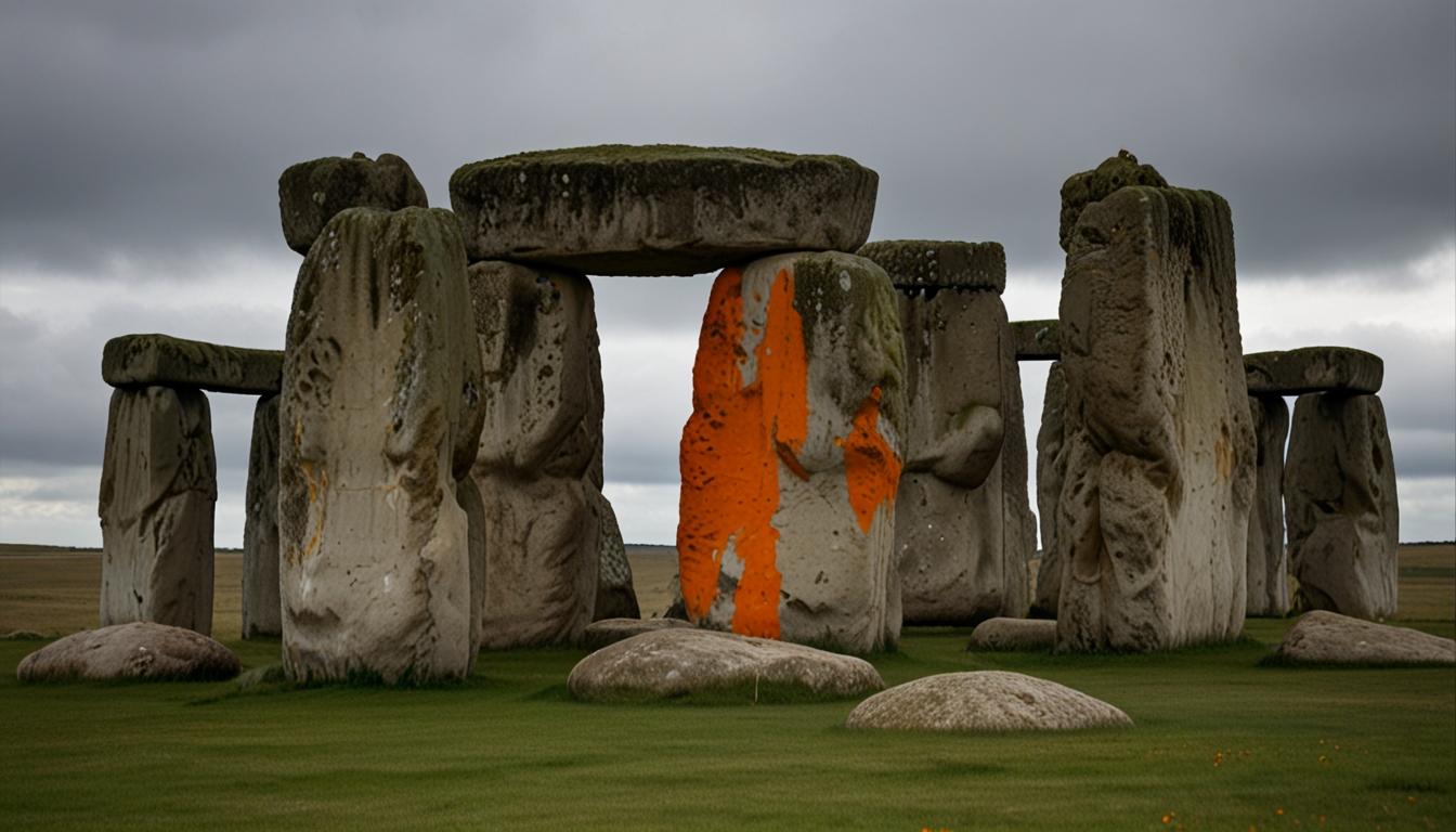 Climate activists' orange paint on Stonehenge removed before summer solstice