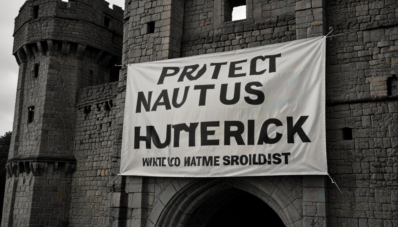 Climate Activists Protest Fossil Fuel Funding at Bodiam Castle