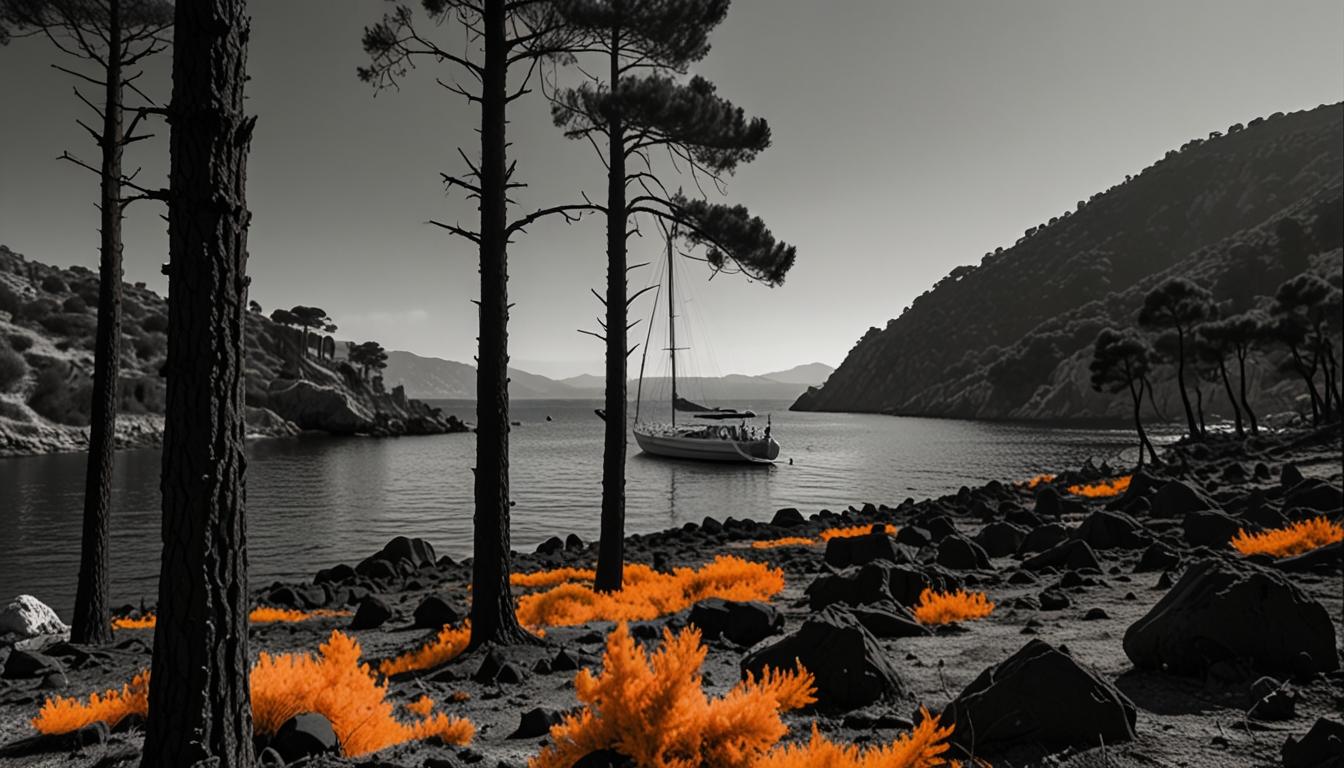 Thirteen Arrested for Causing Forest Fire on Greek Island with Fireworks from Yacht