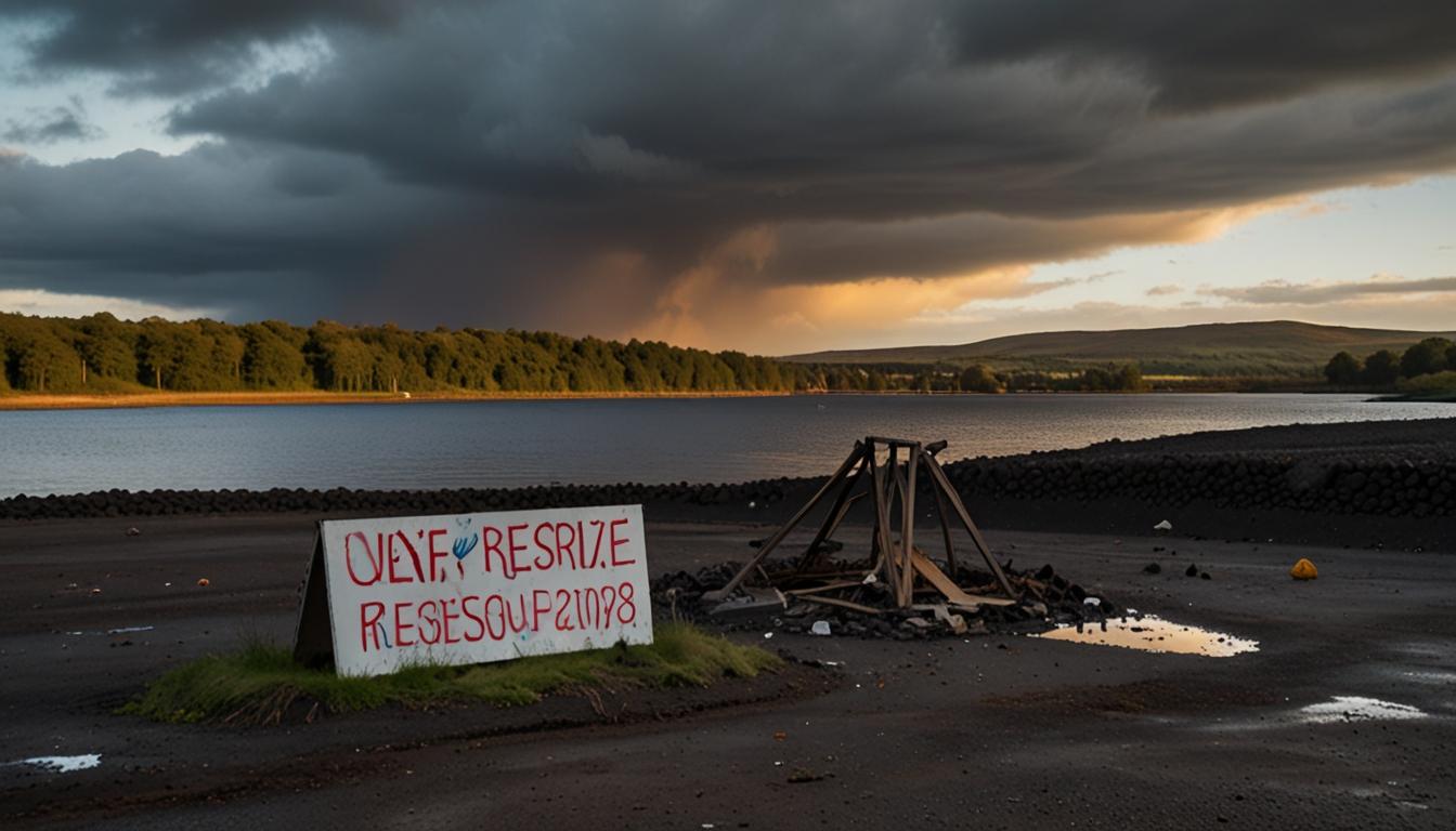 Growing Illegal Bonfire Site at Stoneyford Reservoir Sparks Outrage in Co Antrim