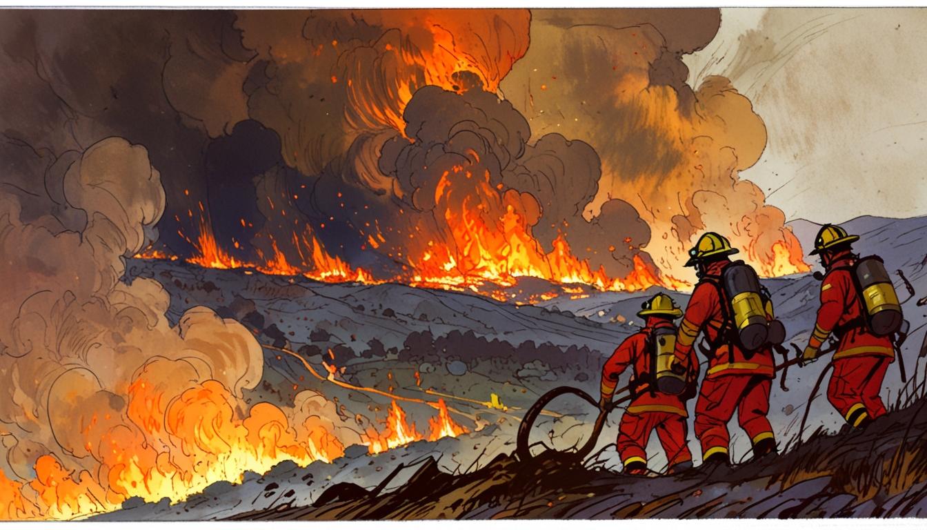 Major incident declared as deliberate wildfire engulfs Hilltown