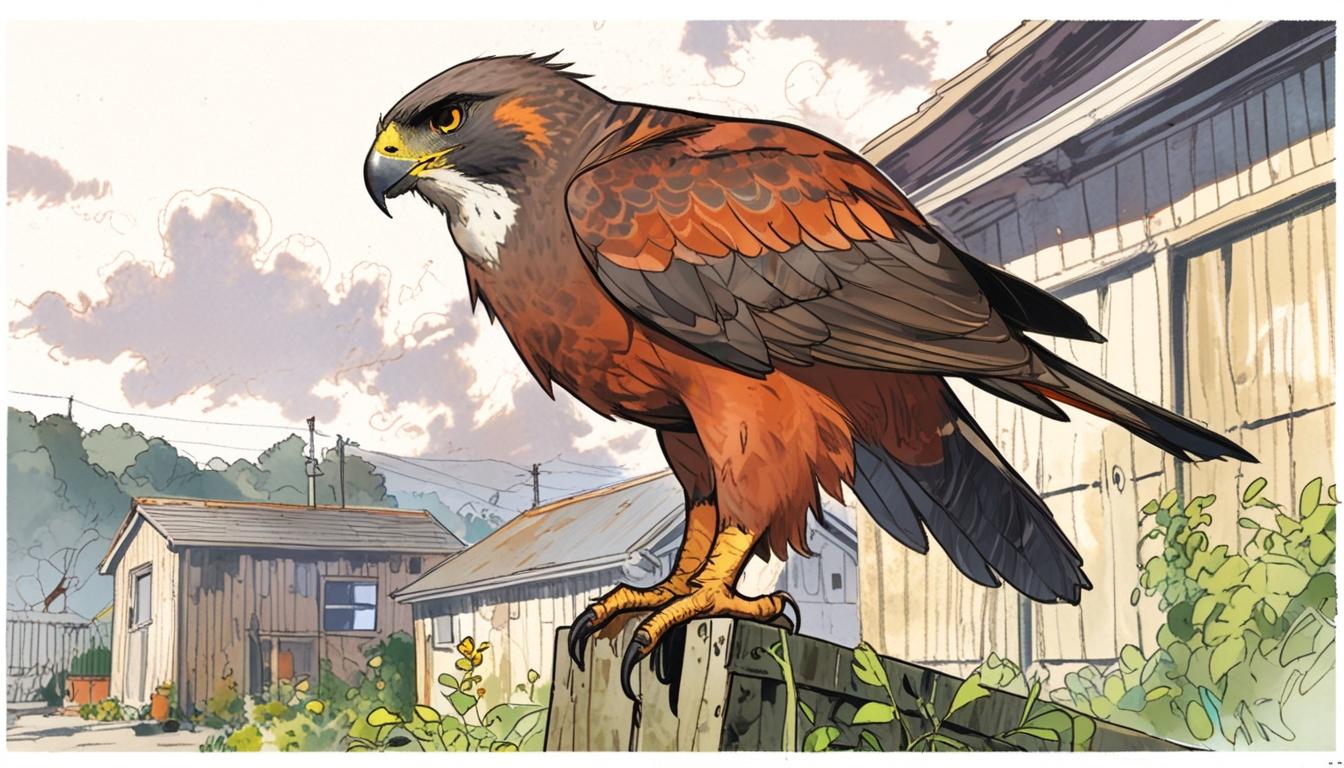 Aggressive Harris's hawk that terrorised Flamstead residents finally captured