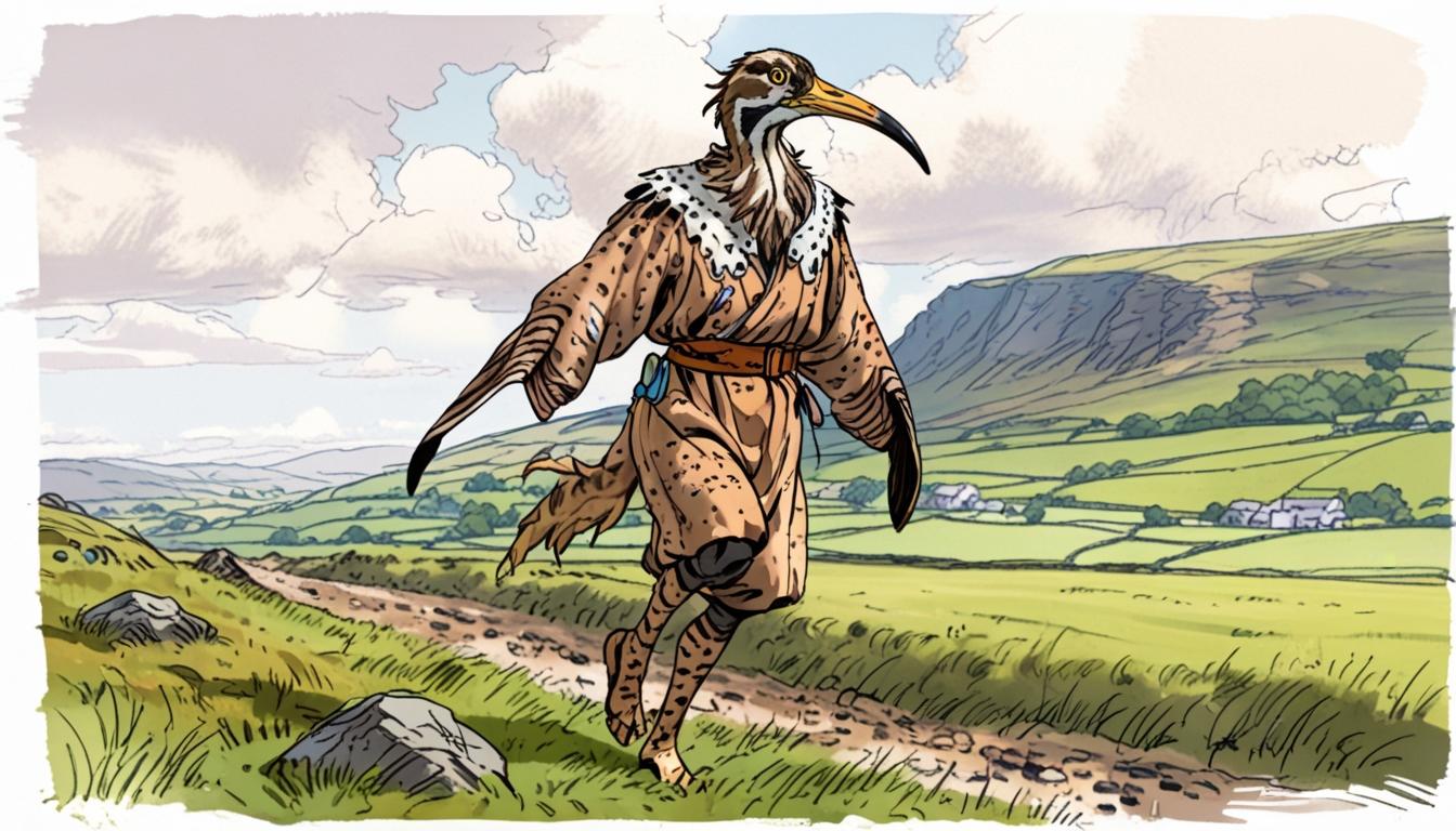 Man walks 53 miles dressed as curlew to raise awareness of endangered bird