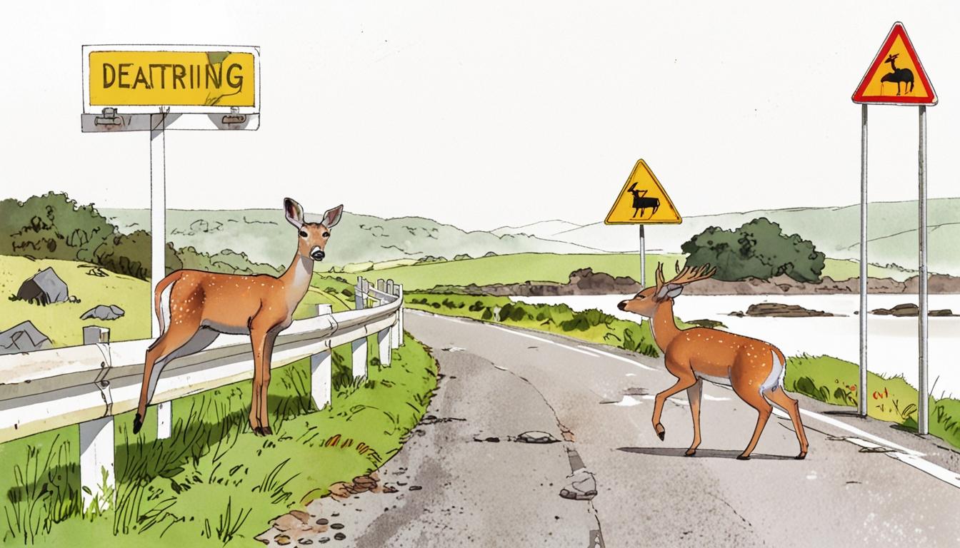Two deer killed in road collisions near Dartmoor Zoo in Wotter