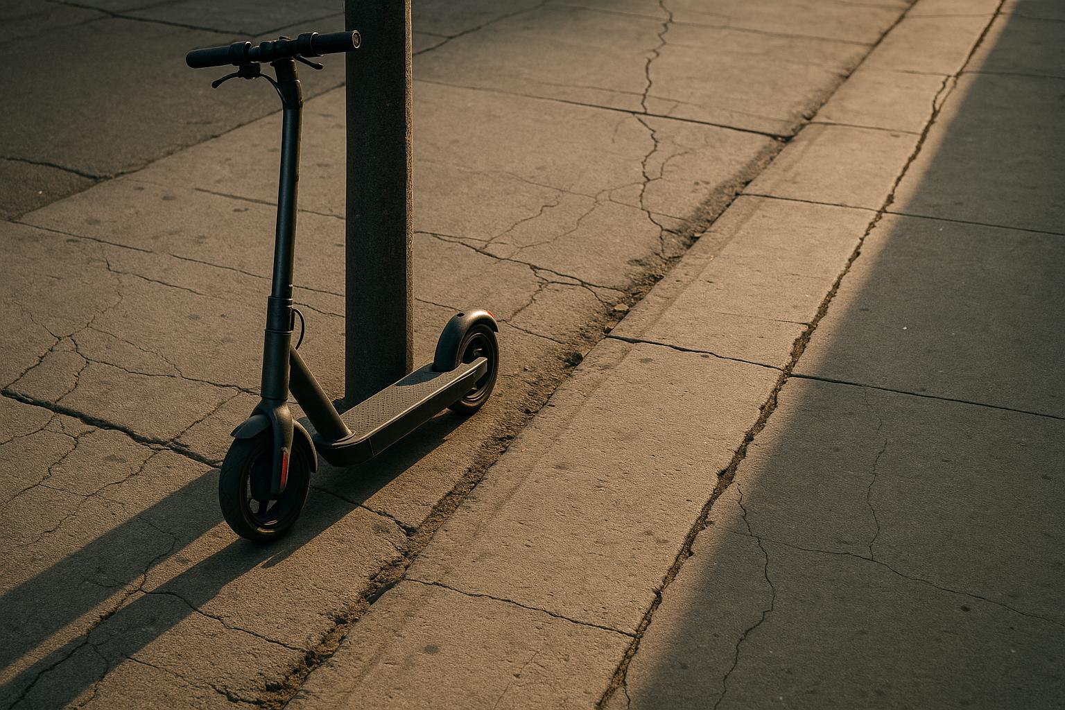 Rising e-scooter parking chaos worsens hazards for blind pedestrians