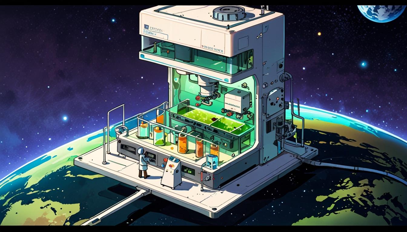 Miniature lab with microbes launched to produce food and materials in space