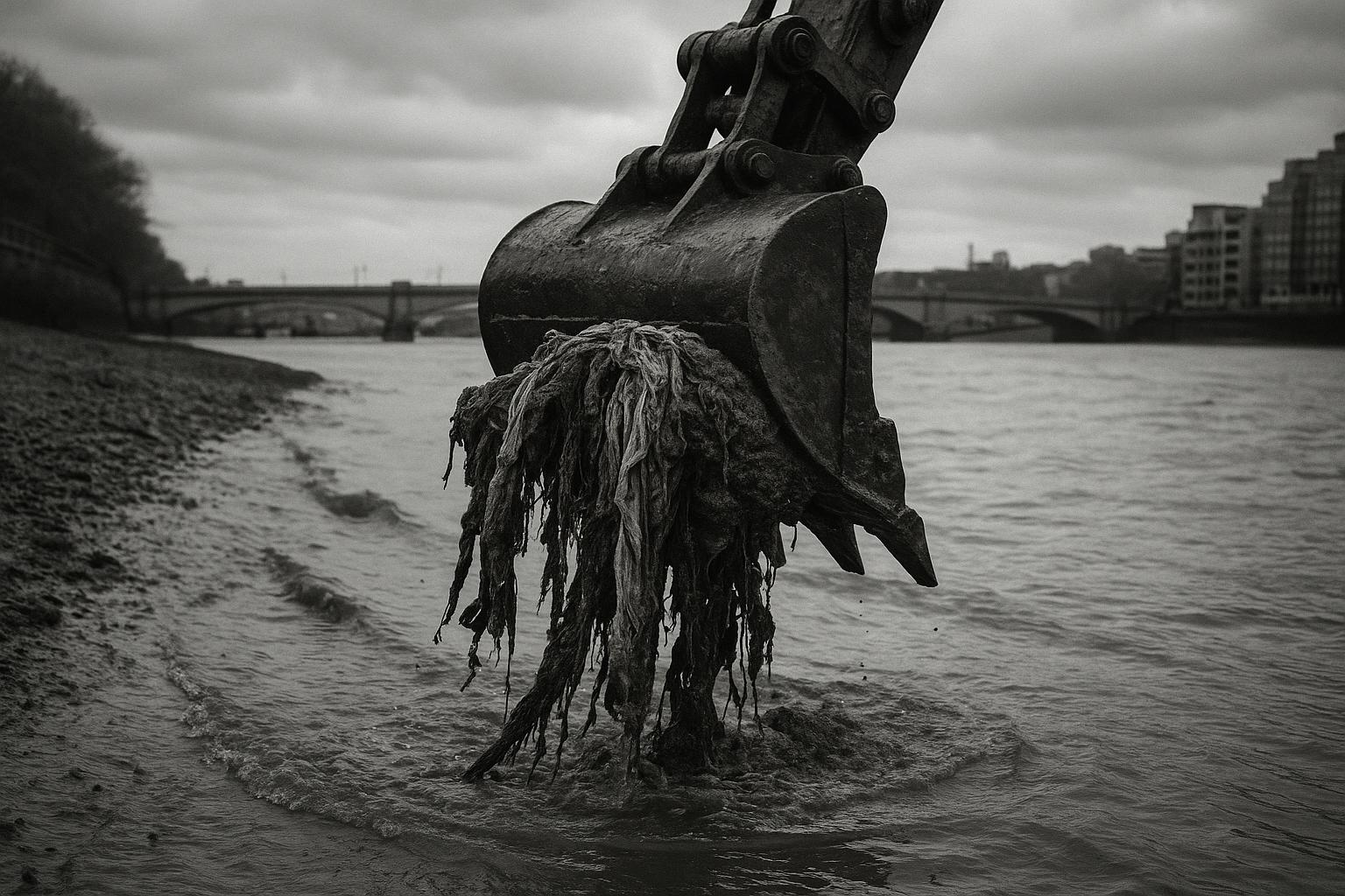 Port of London Authority to excavate 180 tonnes of wet‑wipe mound from River Thames at Hammersmith
