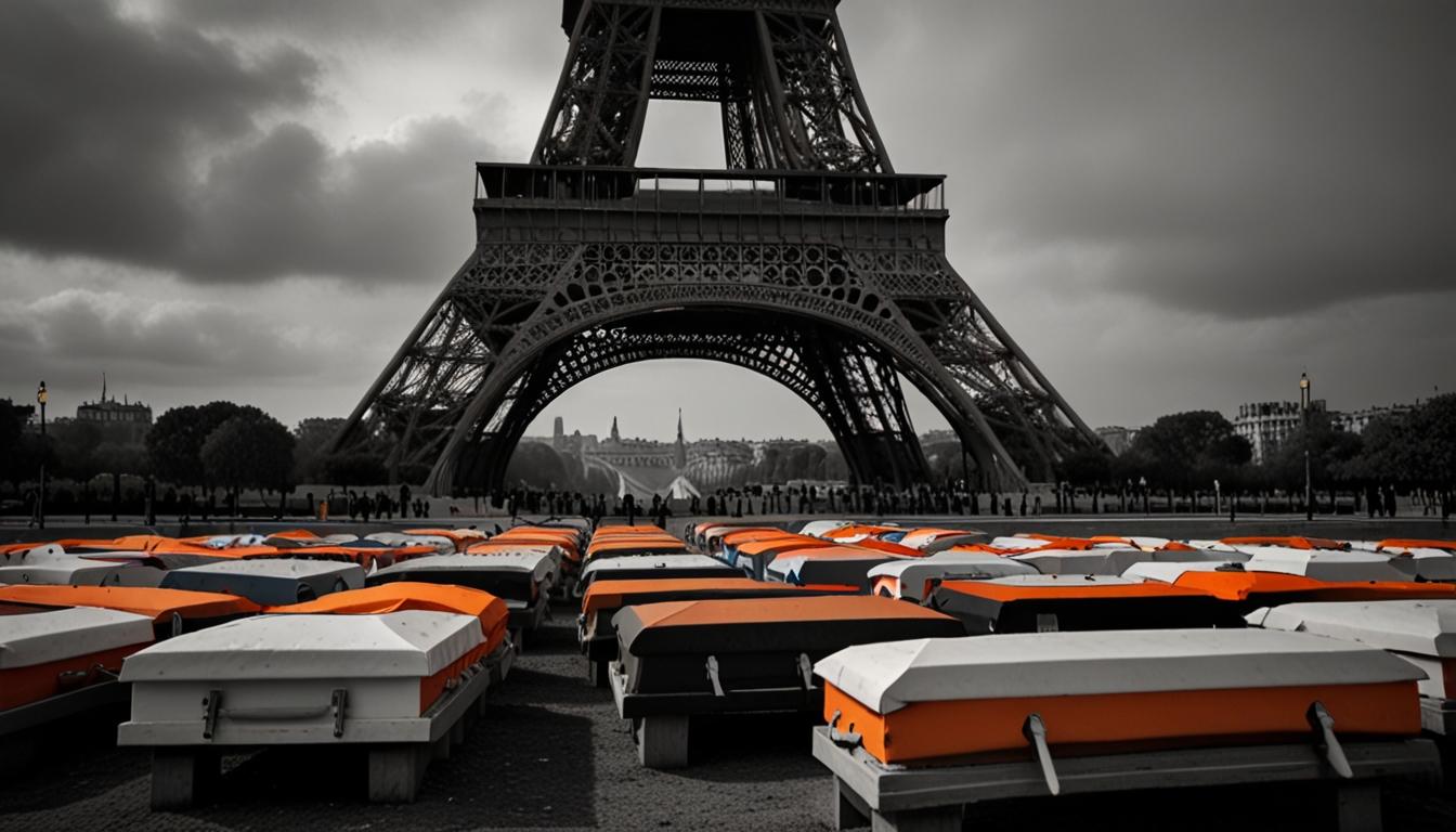 Coffins Placed at Eiffel Tower: Investigation Underway Amid Suspicions of Russian Interference