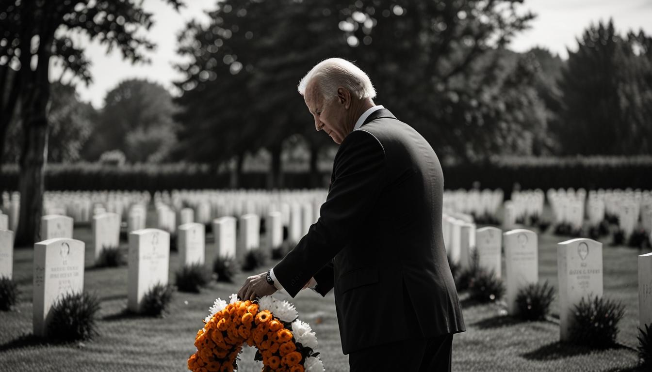 President Joe Biden Honours Fallen Soldiers at Aisne-Marne American Cemetery in France