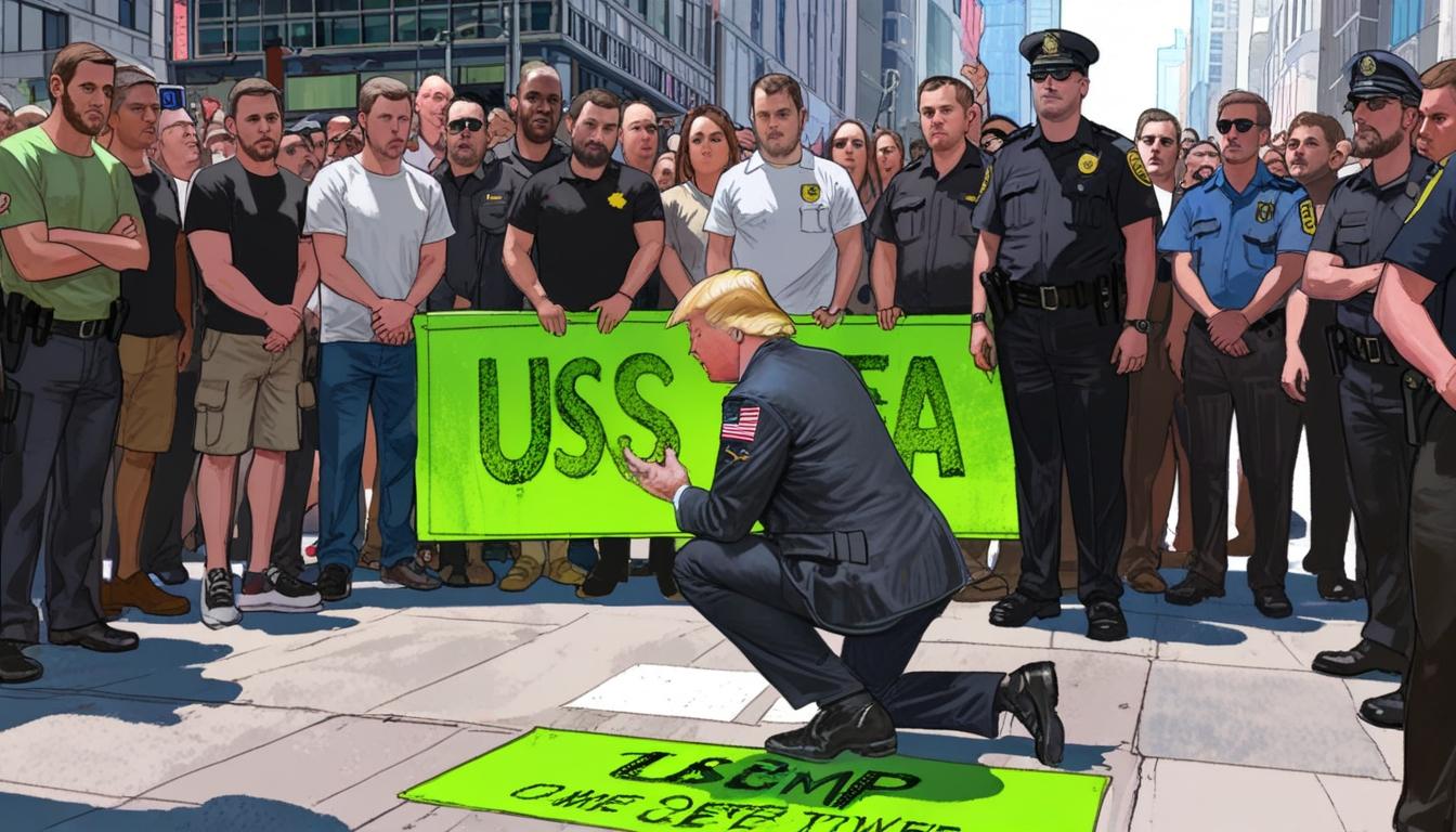 Extinction Rebellion activist vandalises Trump Tower plaque in climate protest