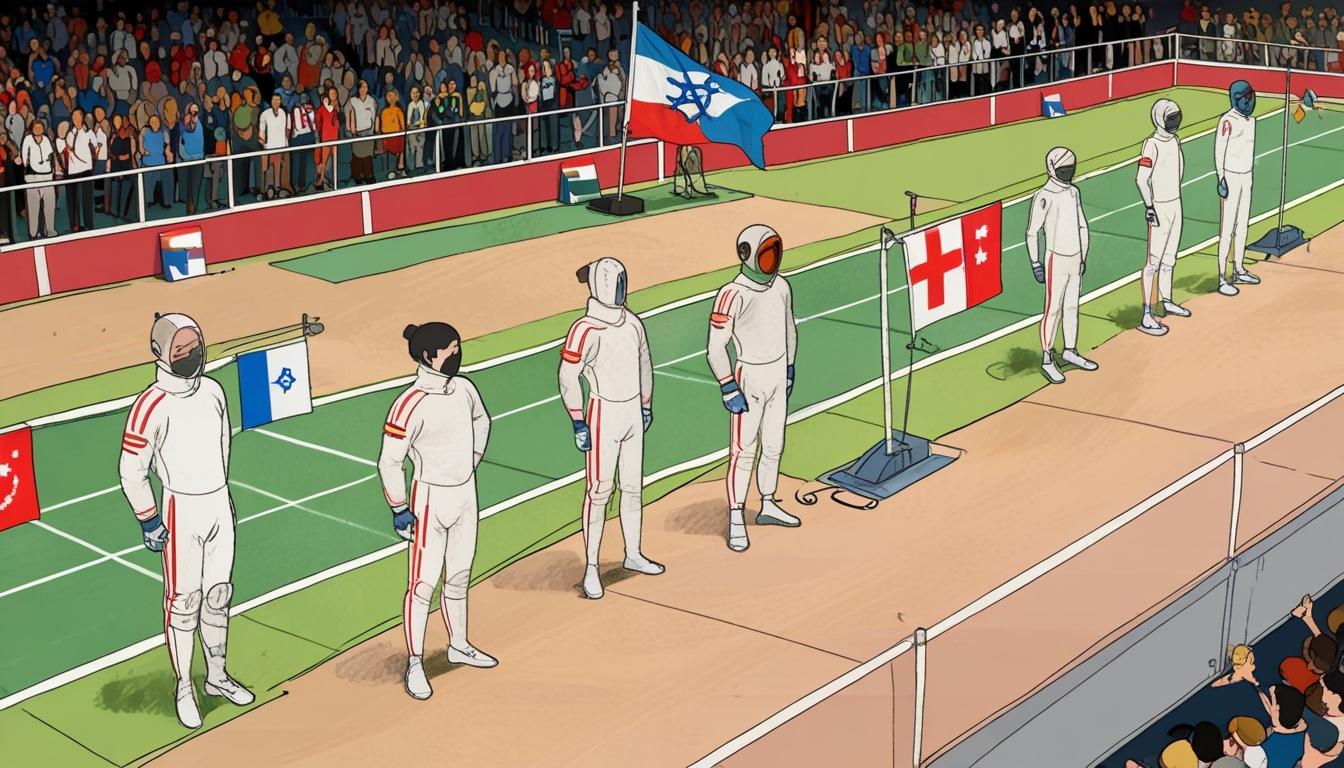 Swiss fencing team apologises after refusing to face Israeli flag in medal row
