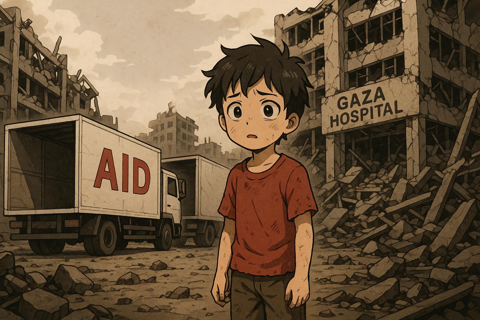 Aid trucks reach Gaza but supplies remain stalled amid growing humanitarian crisis