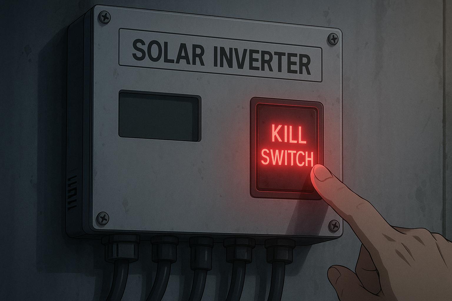 Hidden kill switches in Chinese solar tech raise urgent national security alarms in the West