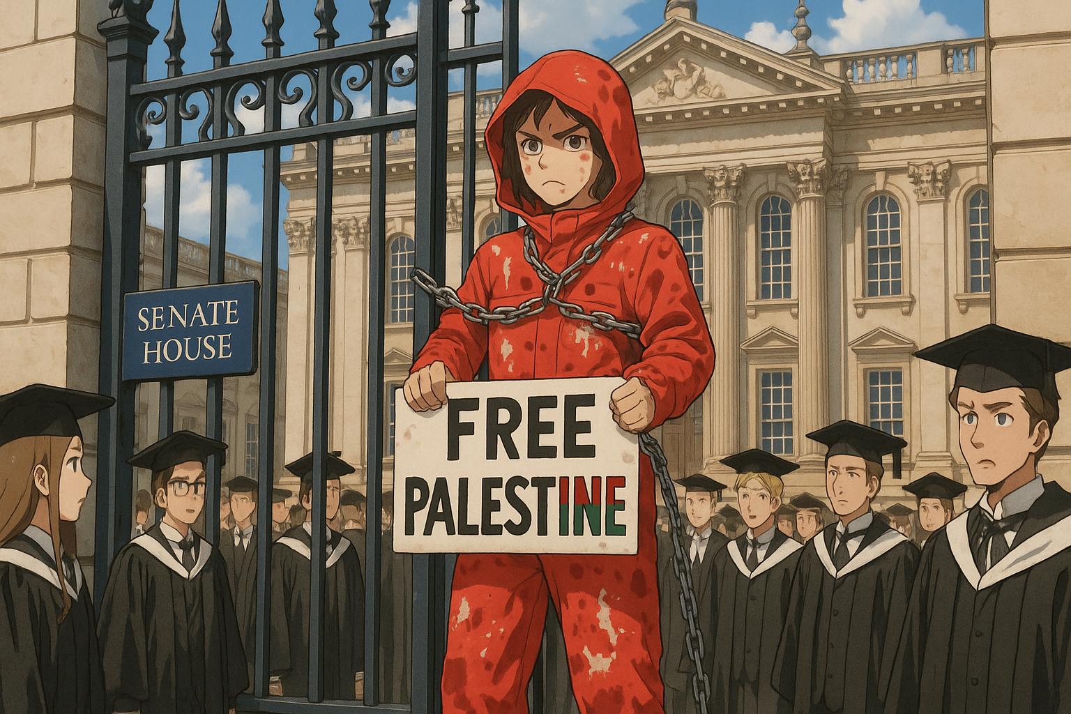 Pro-Palestine protest disrupts Cambridge University graduation amid legal and social tensions