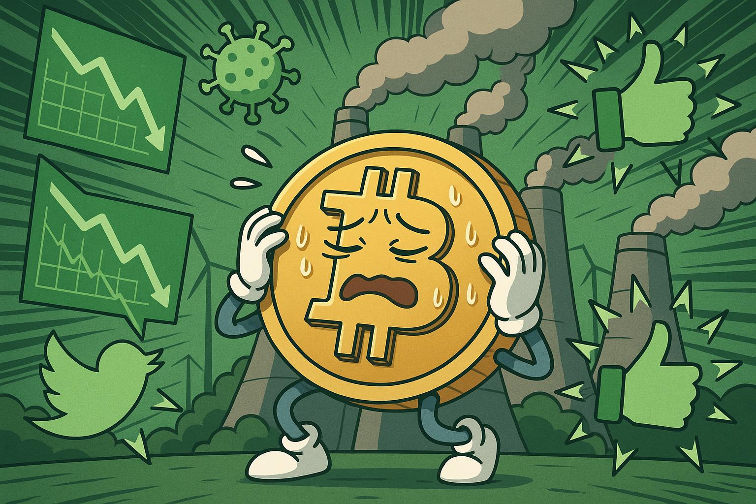 Viral environmental tweet triggers Bitcoin slump and spikes crypto market volatility