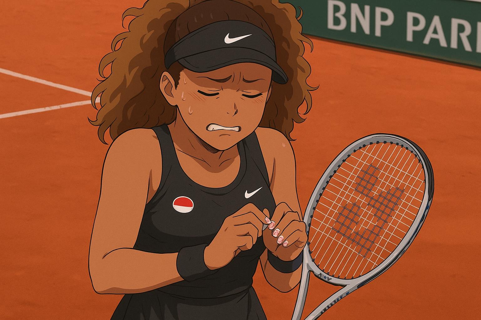 Naomi Osaka's French Open exit overshadowed by mid-match manicure and 54 unforced errors