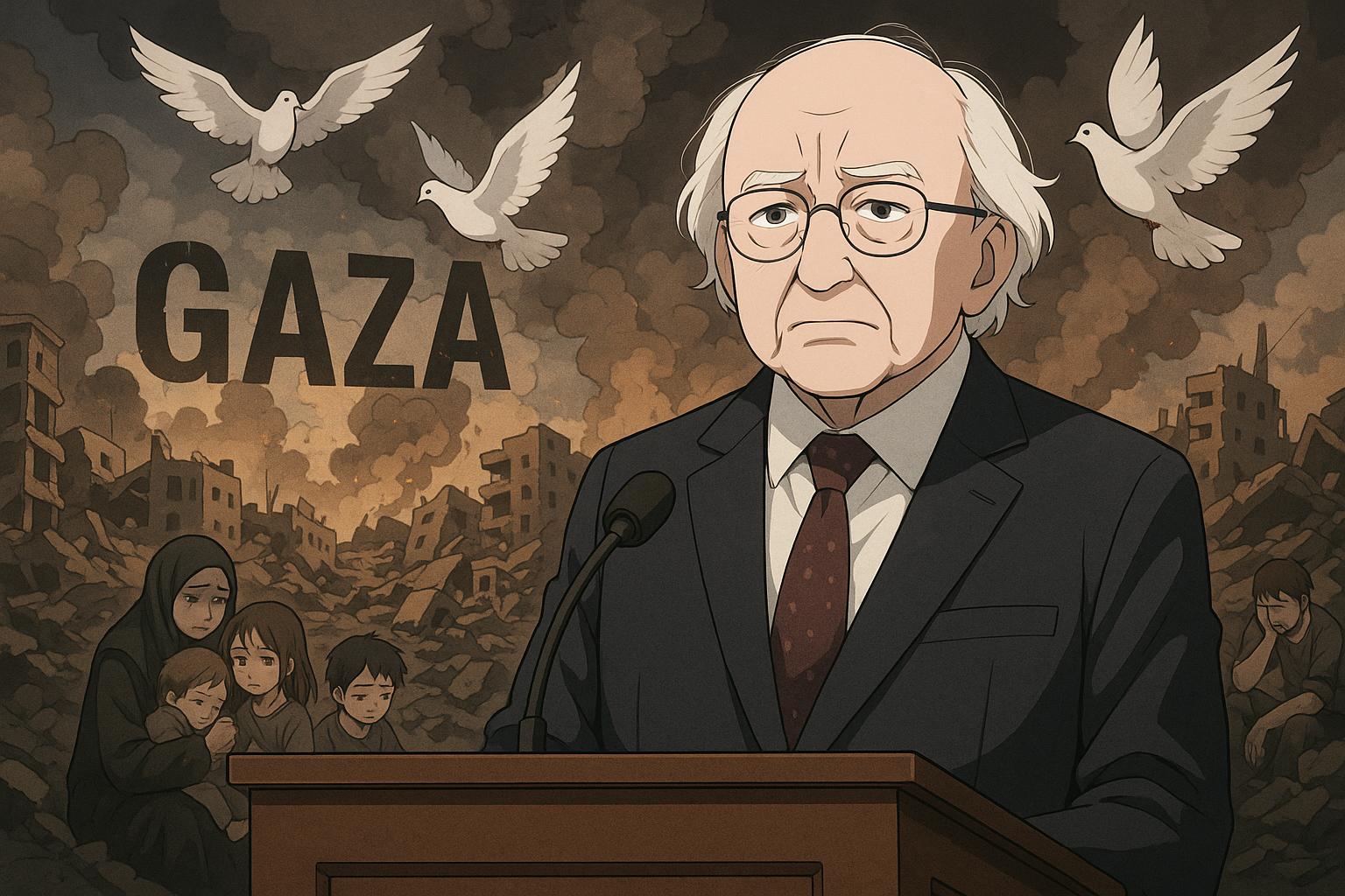 President Higgins calls antisemitism claims over Israel criticism a slander amid Gaza crisis concerns