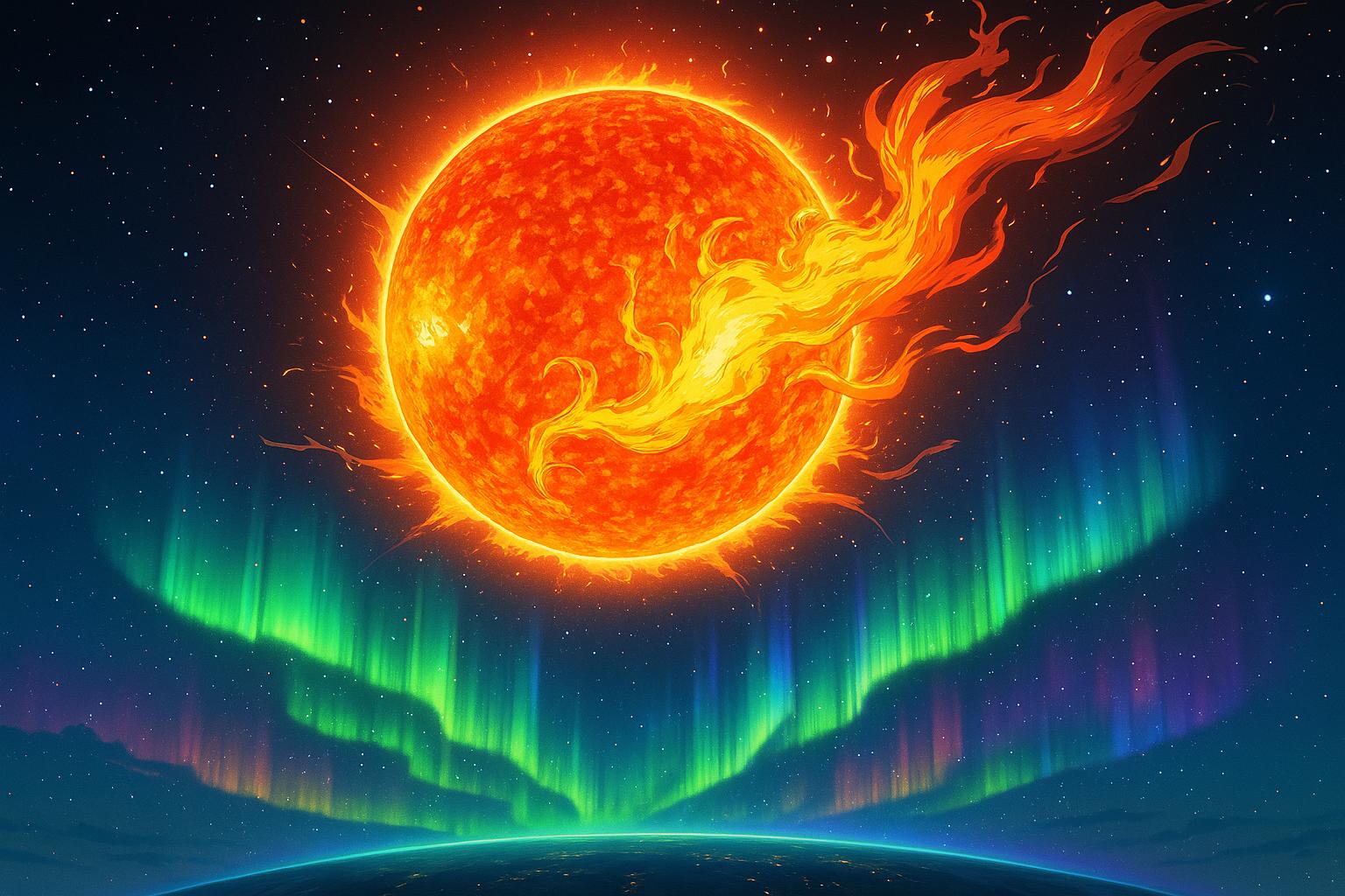 Solar storm intensifies with widespread auroras and power grid risks