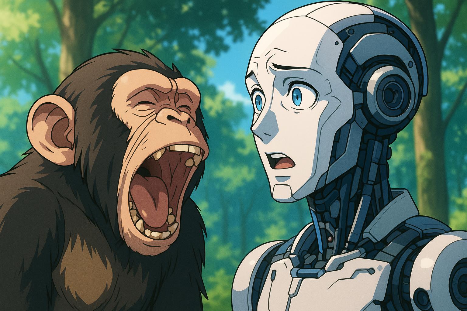 Chimpanzees respond to android robot with contagious yawning, suggesting empathy in primates