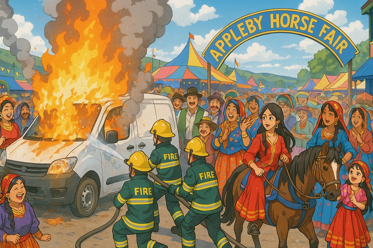 Fire disrupts Appleby Horse Fair amid record animal welfare incidents and rising arrests