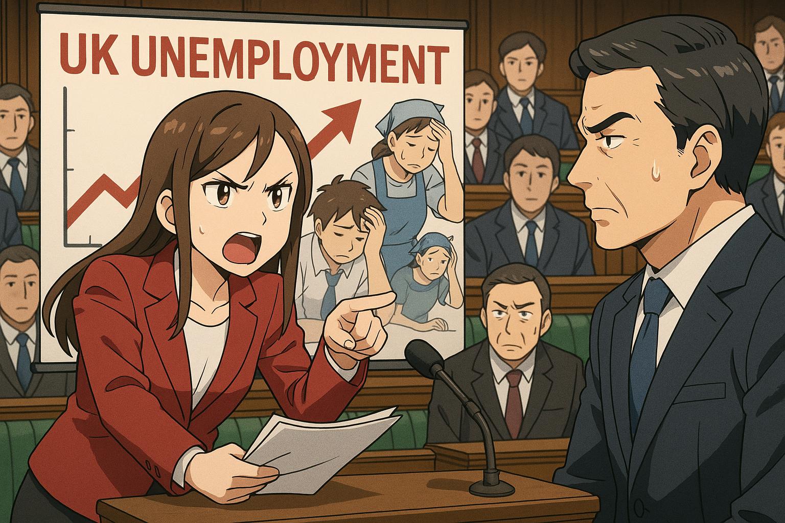 Kemi Badenoch challenges Keir Starmer over rising unemployment amid fears of job tax impact