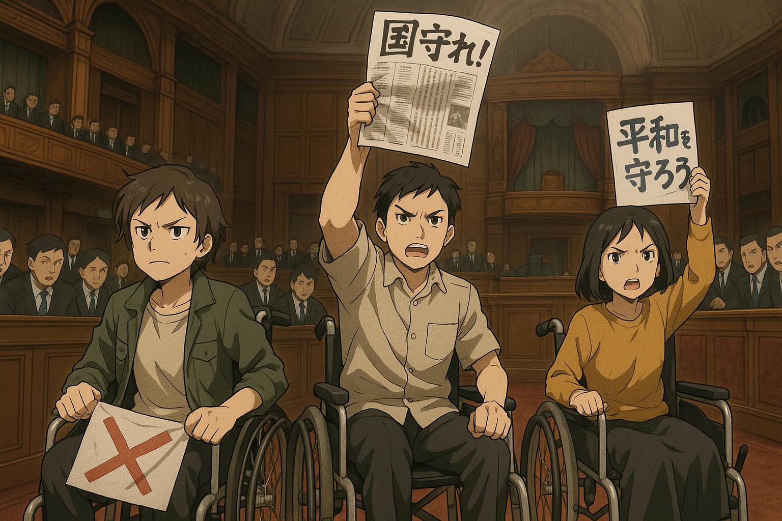 Disabled activists face confiscation of materials in Parliament amid austerity debate
