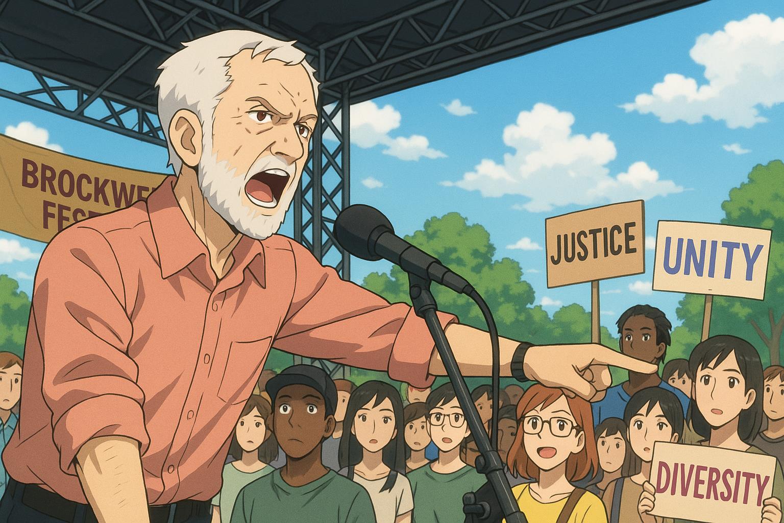 Jeremy Corbyn criticises Keir Starmer’s ‘island of strangers’ phrase and pushes for social justice at Wide Awake Festival