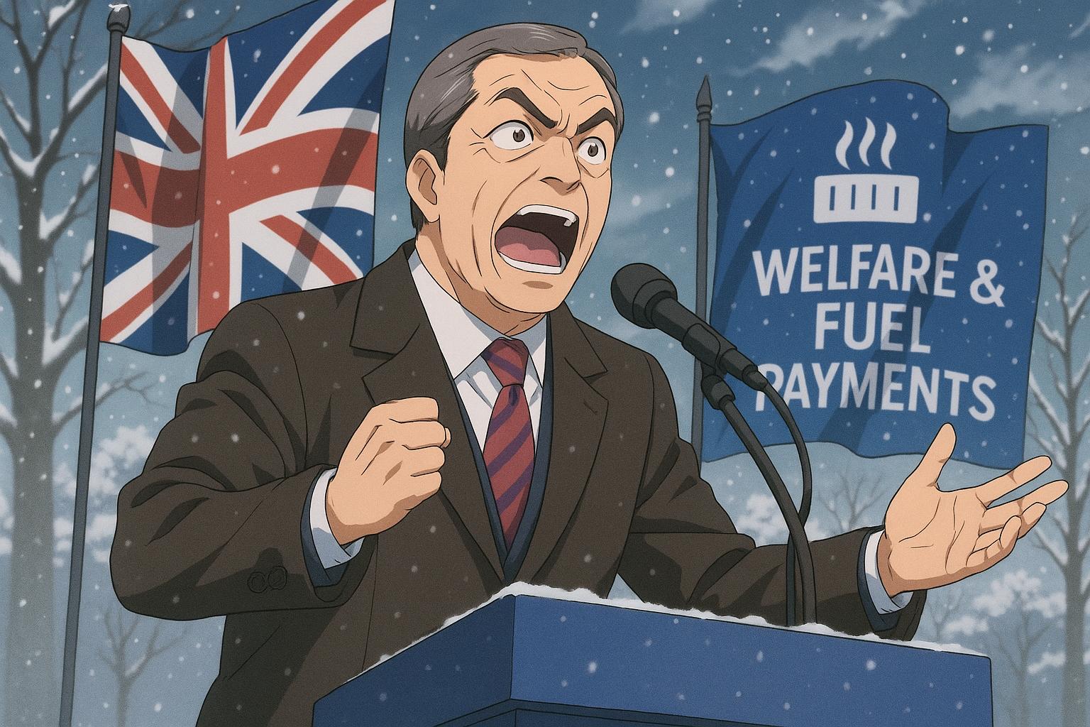 Nigel Farage promises to scrap two-child benefit cap and restore winter fuel payments in direct challenge to Labour