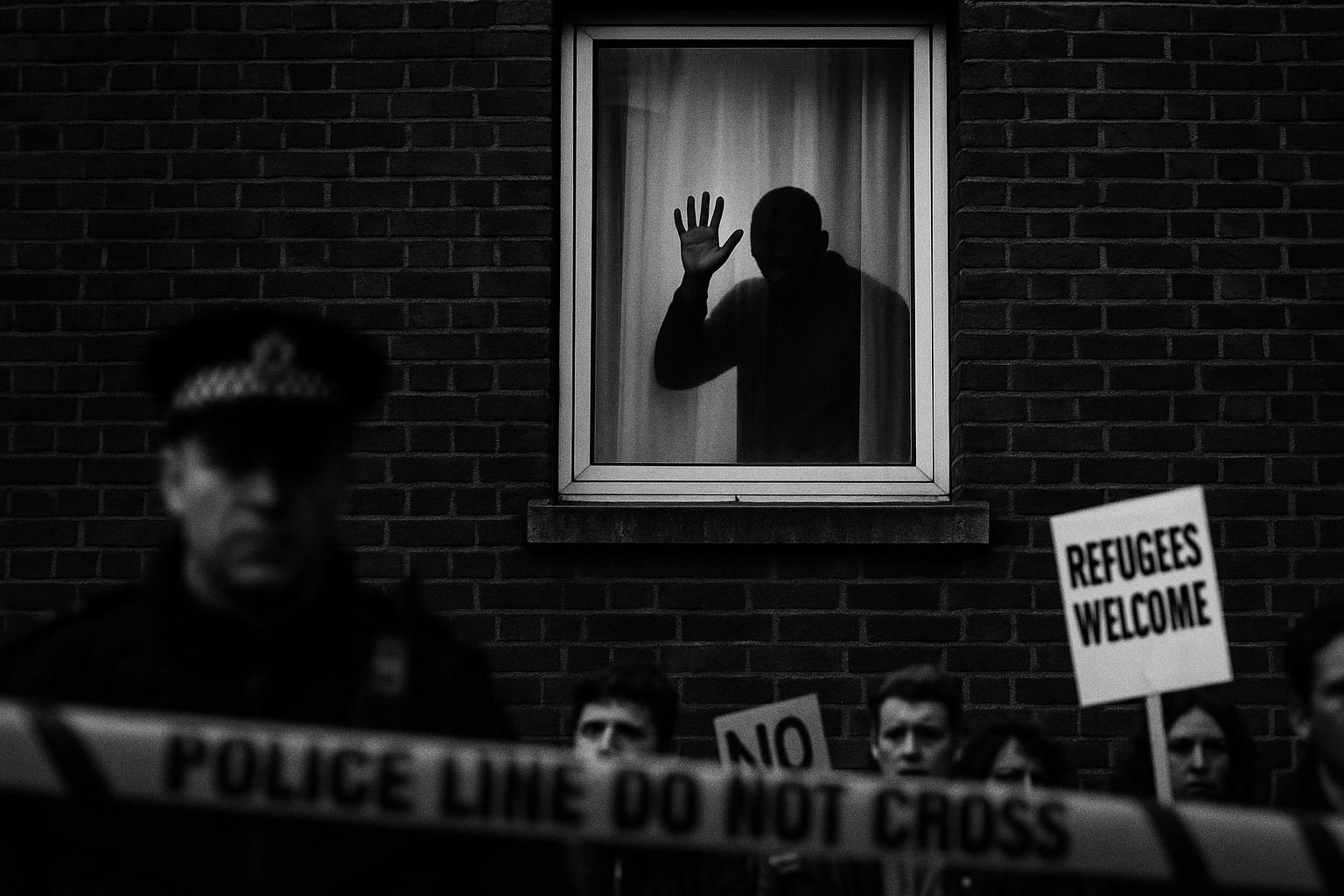 Police outnumber protesters as Met names DAC Ade Adelekan to lead operation at Islington hotel