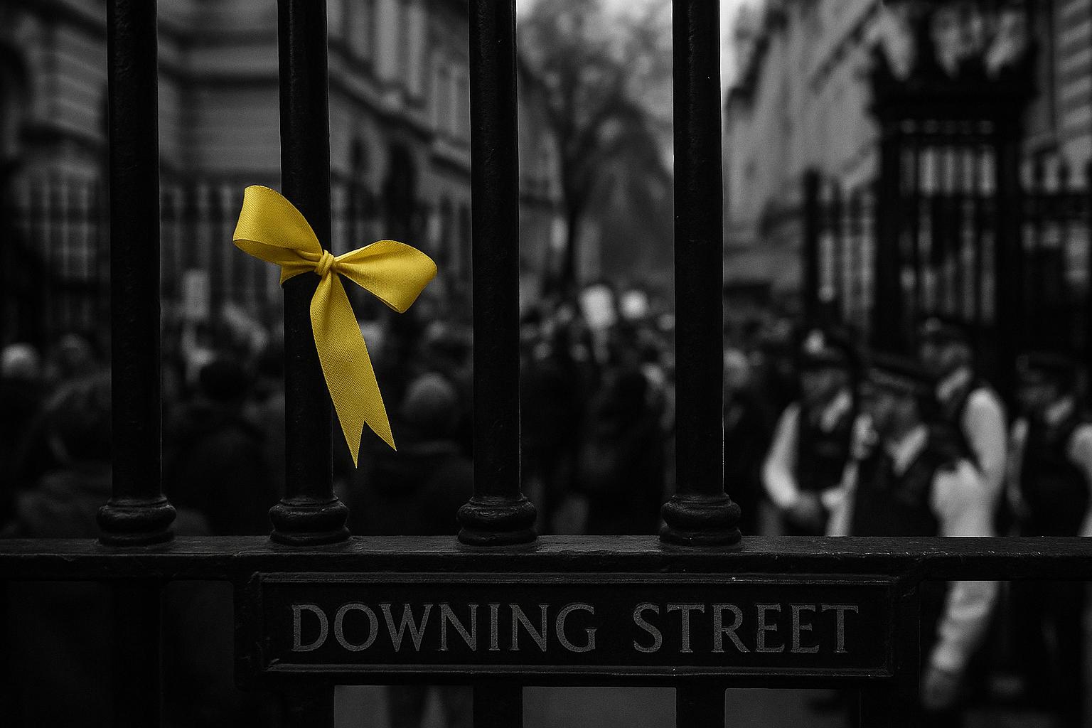 Hostage march clashes with pro‑Palestine counter‑protest outside Downing Street after police detain hundreds