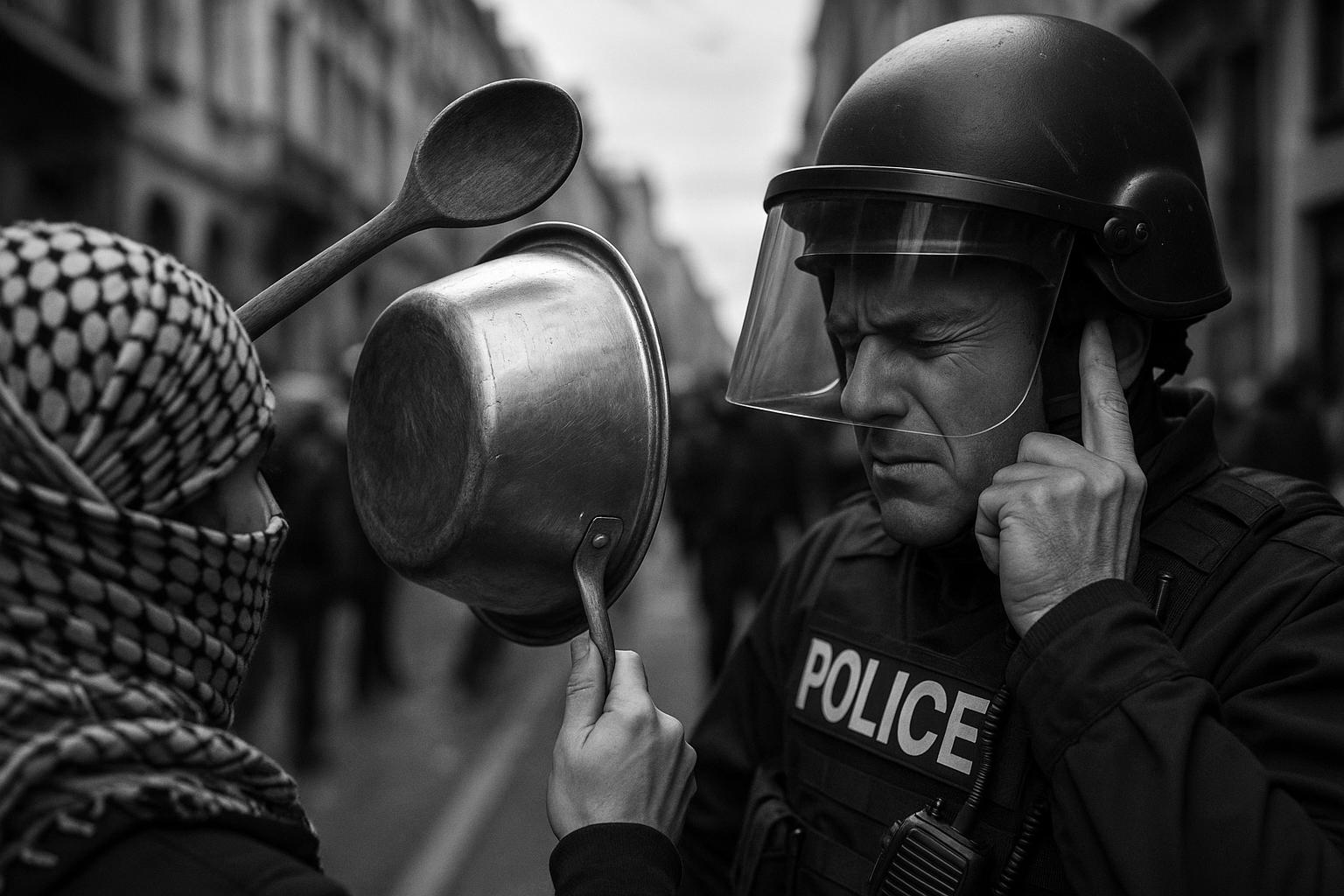 Officer's restraint in pot-banging clip fuels row over proscription and mass arrests