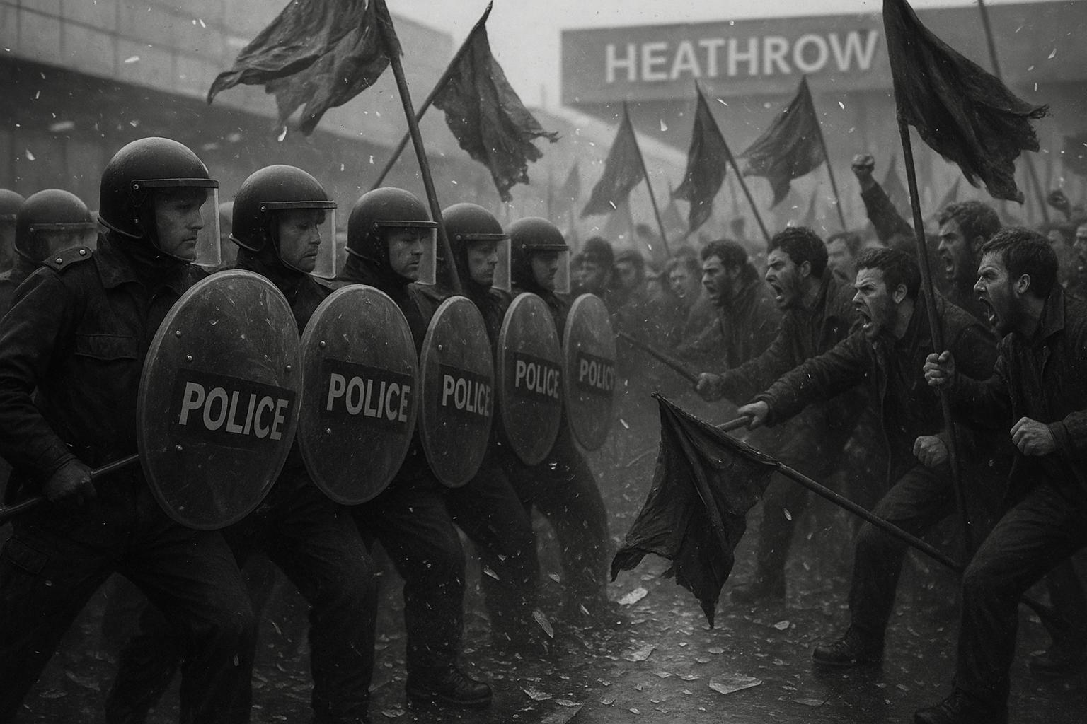 London protests escalate as police clash with anti-immigration demonstrators near Heathrow