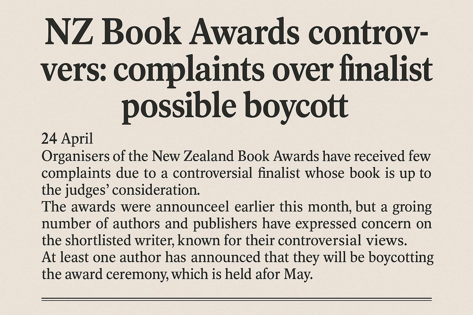 Best New Zealand Book Award Controversy Explained and What It Means for Writers