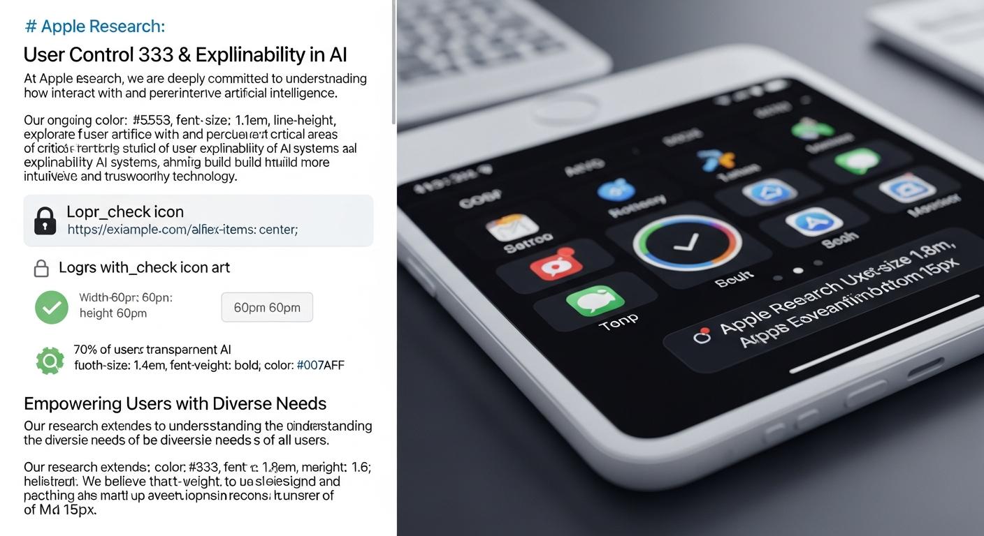 Apple research highlights the importance of user control and explainability in assistive AI