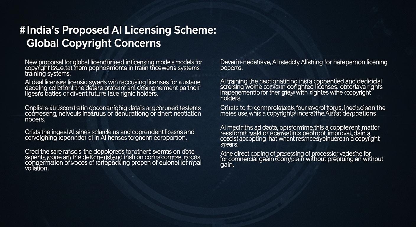 India’s proposed AI licensing scheme sparks global copyright debate