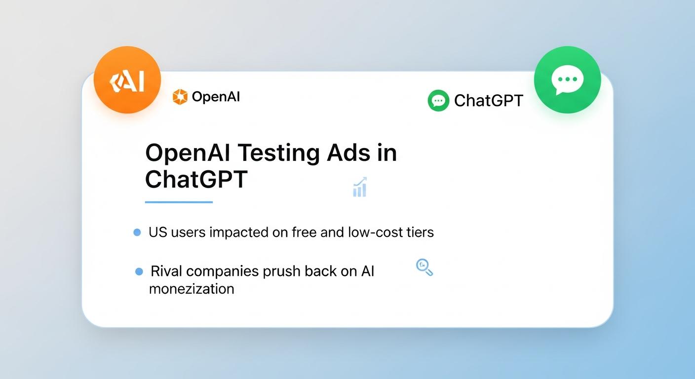 OpenAI tests ads in ChatGPT, intensifying debate over AI monetisation