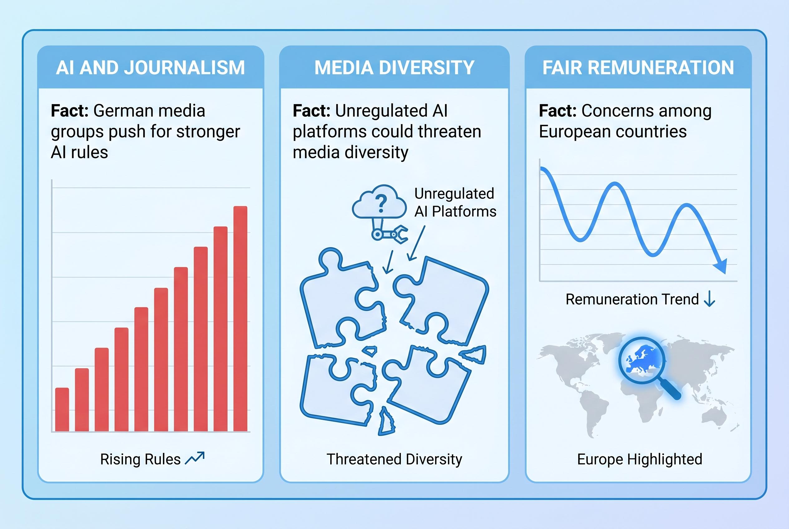 German media groups push for stronger AI rules to safeguard journalism and diversity