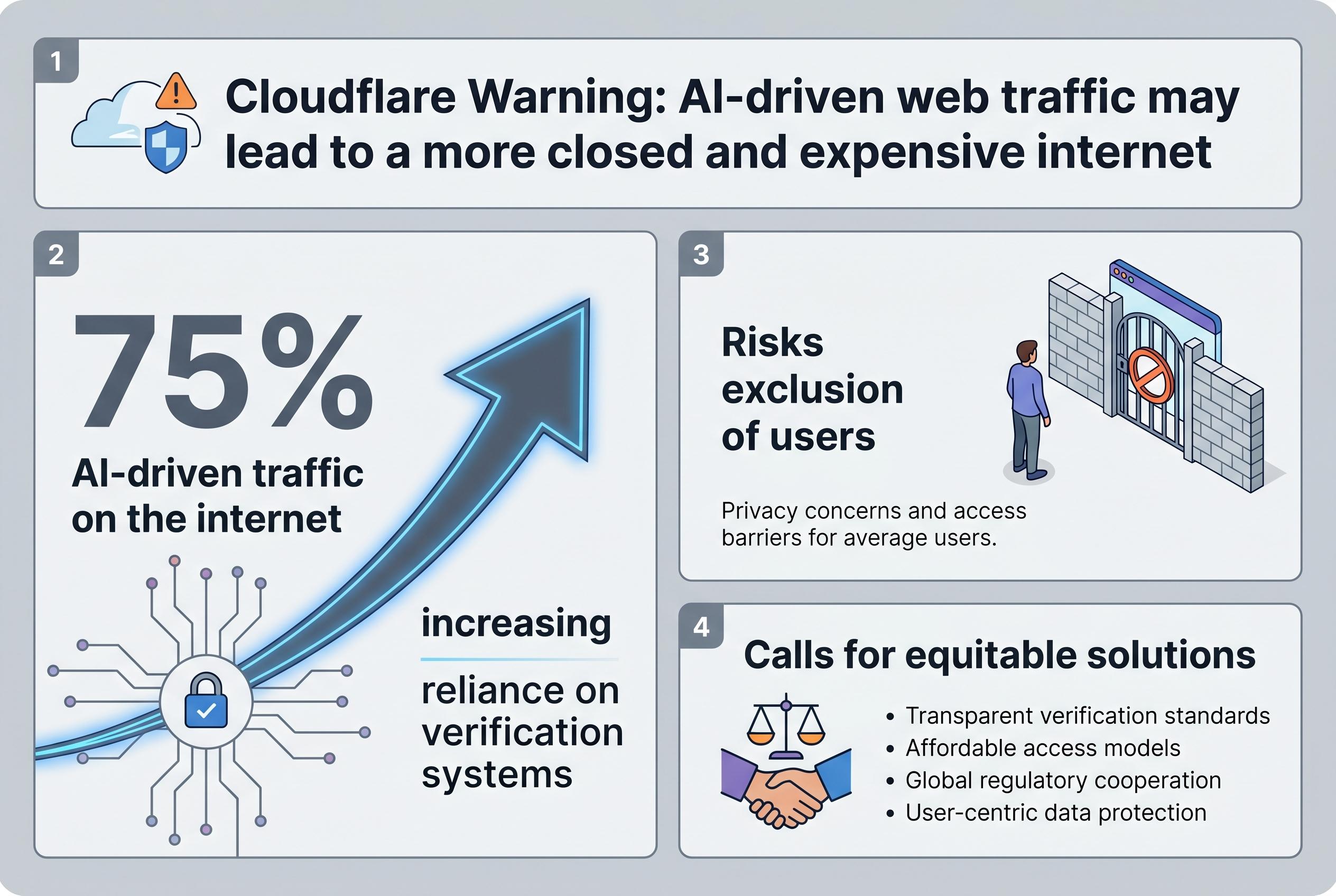 Cloudflare warns that AI-driven web traffic could lead to a more closed and expensive internet