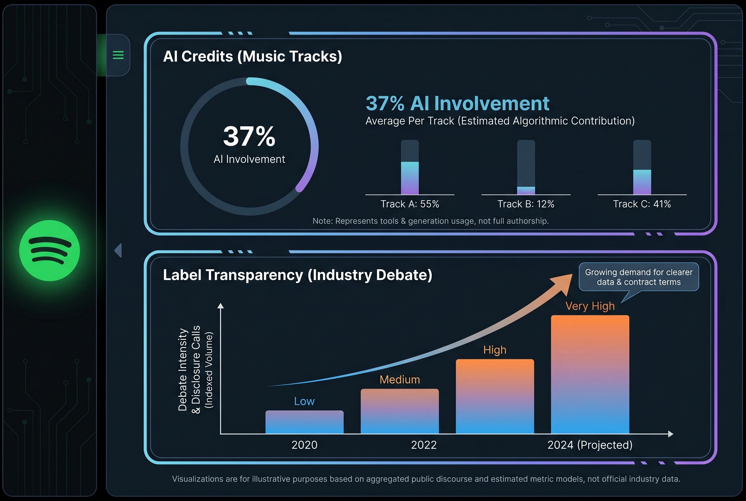 Spotify introduces AI credits in music to boost transparency